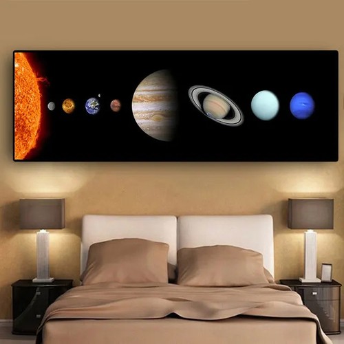 Solar System Landscape Wall Art Poster Print Canvas Paintings - Bild 3 von 8