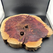 X LG Red Cedar Wood Turning Blank Cookie Live Edge Base 11  X 12  X 1.5   2A   