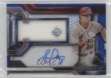 2016 Topps Strata Clearly Authentic Relics Blue 45/99 Stephen Piscotty Auto u6m