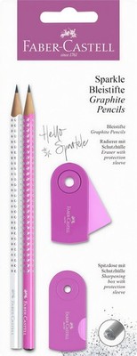 Faber Castell Bleistiftset Sparkle Bleistift B Rad+Sp pearl