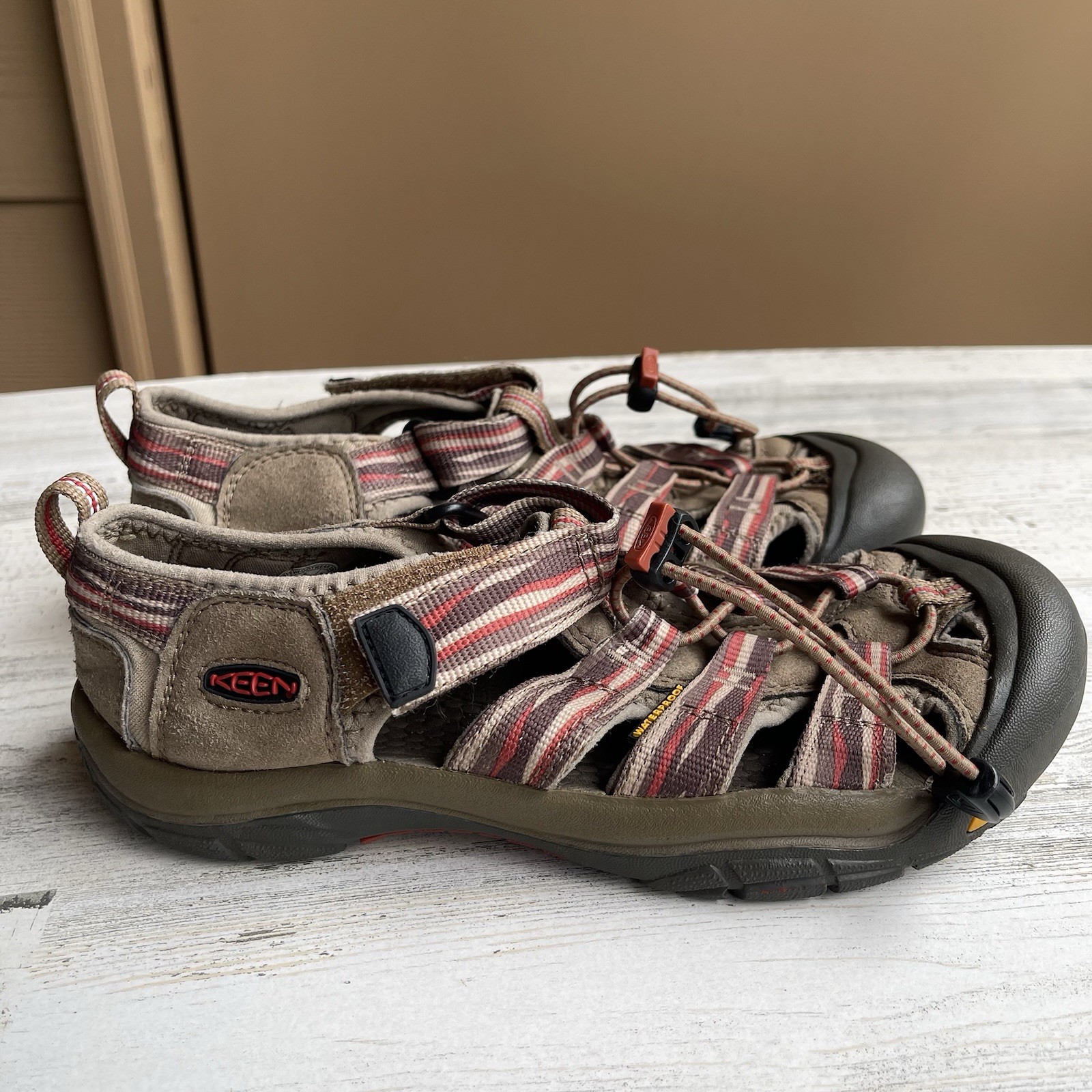 Sandali Keen Newport scarpa da acqua rosso marrone arancione marrone taglia 5