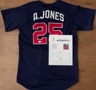 Andruw Jones Beckett BAS Signed Game Used Worn Jersey Baseball psa MLB Braves