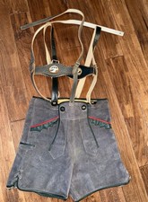 Traditional Leather Lederhosen Bavarian Oktoberfest Outfit German Tracht VTG