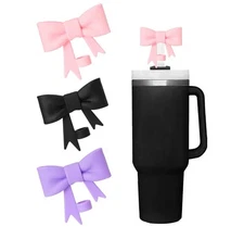 Bow Straw Covers Cap Toppers Set of 3