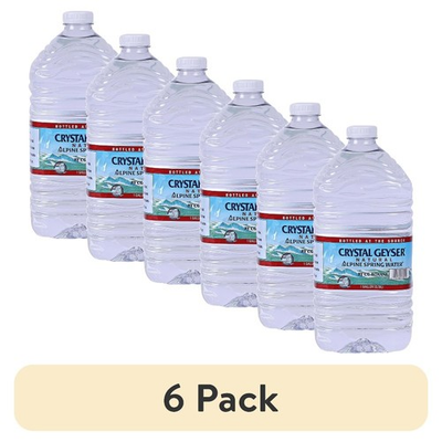 #ad 6 Pack of 1 Gallon Natural Spring Water in Plastic Jugs $9.65