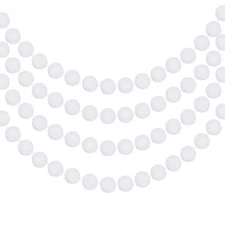4Pcs Felt Ball Garland White Pom Pom Garland Handing Balls 7.55 Ft 20 Balls