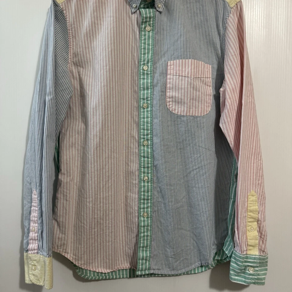 J. Crew The Broken-In Oxford Shirt Men's Slim Multicolor M Organic Cotton - Image 4 of 4