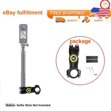 Mount for Gopro DJI Insta360 Motorcycle Bike Invisible Selfie Stick Handlebar US