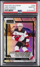 2023 UD O-PEE-CHEE PLATINUM POND HKY #204 LUKE HUGHES PSA 10
