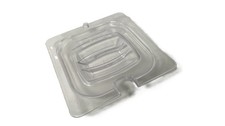GN Deckel mit L&ouml;ffelaussparung und Griff Polycarbonat transparent f&uuml;r GN 1/6