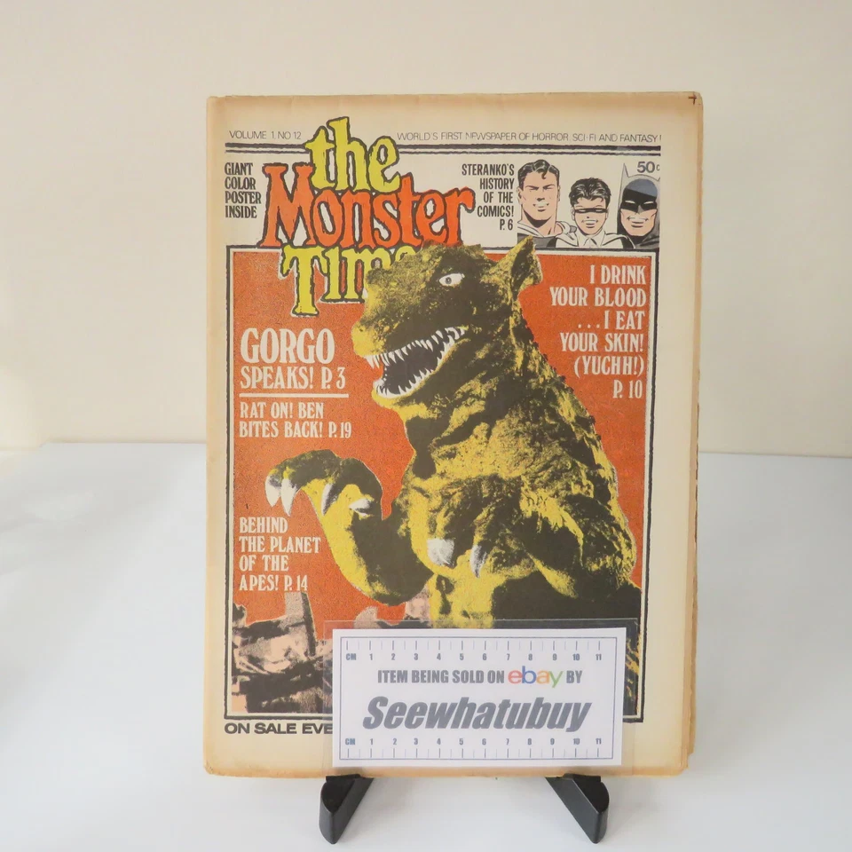 Vintage The Monster Times Newspaper Magazine, Volume 1 No. 12, 1972 - Image 2 of 4