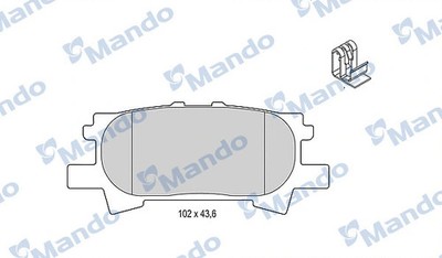 MANDO 2003 Lexus RX300 Rear Disc Brake Pad Set MBF015613