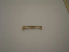 Hickok goldtone collar bar or clip 2" long