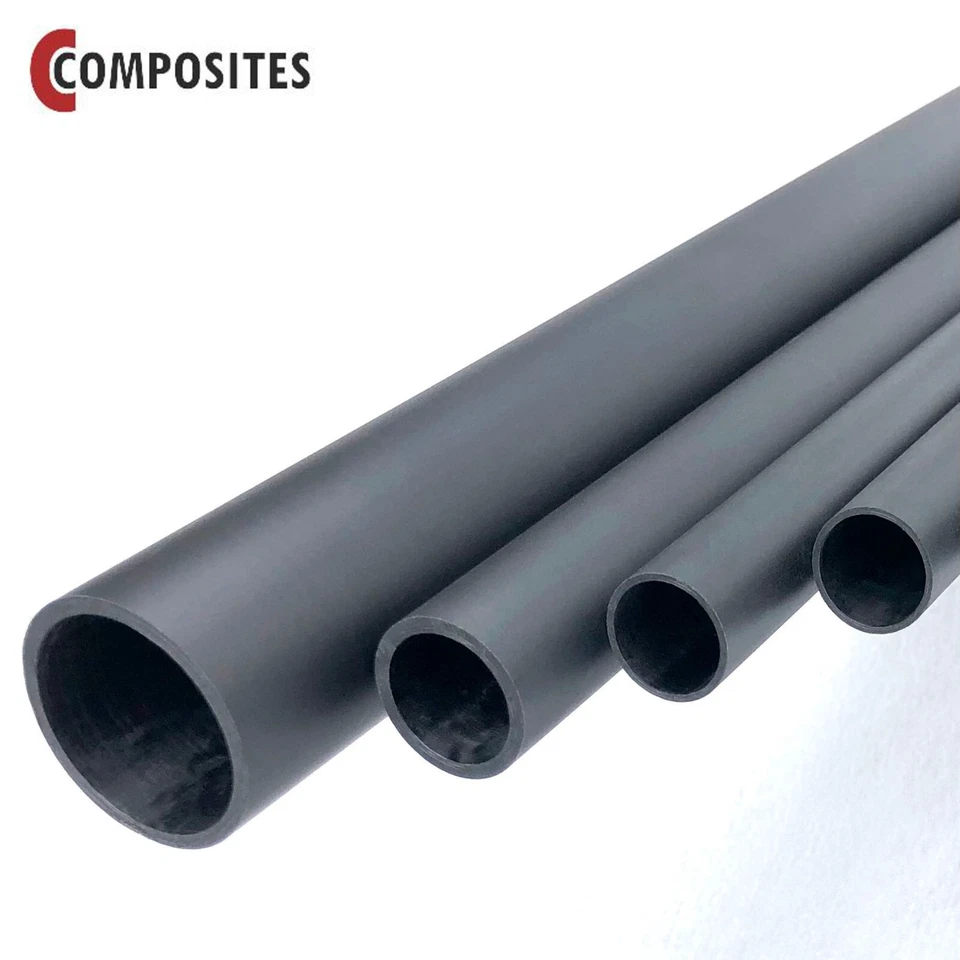 C-COMPOSITES Tubo Redondo CFK/Carbono Ø 1 a 16 mm - Longitud 1000 mm - ENVIO GRATIS