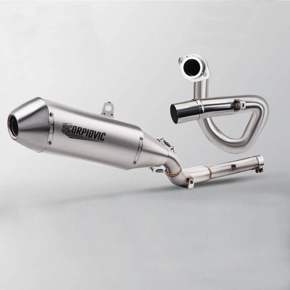 Para Suzuki DRZ400SM DRZ400S 2000-2023 Puntas de escape 450 mm Sistema de tubo de enlace de cabezal Foto 3 de 4