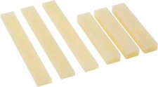 "6Pcs Unbleached Guitar Bone Nuts and Saddle, Blank Guitar Bridge Saddle and Nut