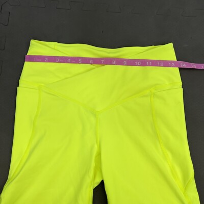 Short Fabletics Femme Taille Haute Pureluxe Crossover 6" – Néon, Taille S, Compression
