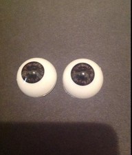 Doll EYEs Pabol 18MM NEW DARK GREY HALF ROUND ACRYLIC FAST SHIPPING
