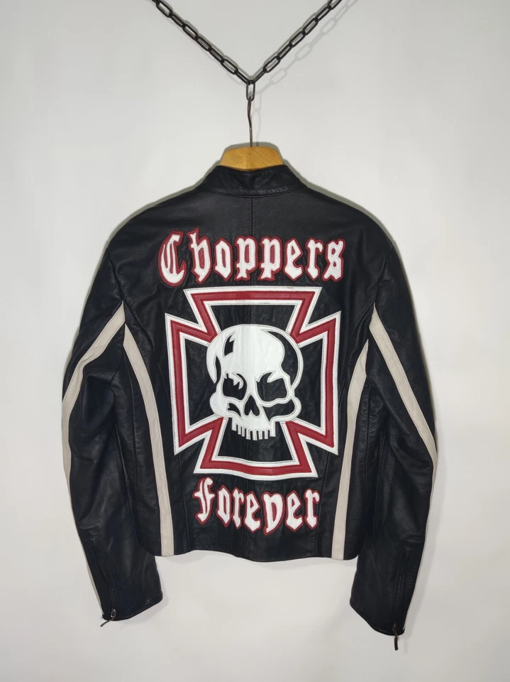 Chaqueta de bicicleta de cuero Choppers Bull de colección Foto 4 de 4