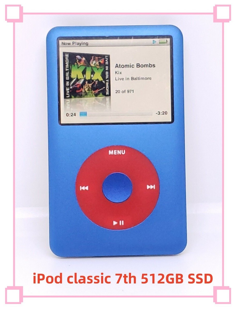 🍎🍎NEW Apple Classic 7th Generation Blue/Red (512GB) SSD MP3