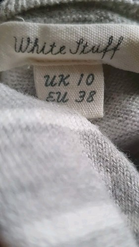 White Stuff Size 10 Multicoloured Stripe Heart Jumper 56% Merino Wool - Picture 12 of 12