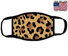 NEW Cute Leopard Print Face Mask Cover Animal Reusable/Washable US SELLER