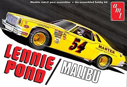 AMT Lennie Pond Chevy Malibu Stock - Plastic Model Car Vehicle Kit - 1/25 Scale