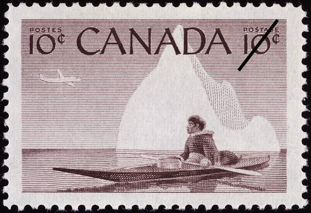 Canada 1955 Eskimo hunter Inuit in kayak 10c SG 477 MNH mint *combined postage* - Image 1 of 1