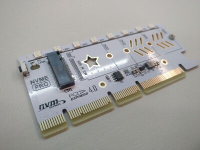 RGB JEYI M.2 NVMe auf PCI-E X16 Adapter - Gen 4 64Gbps - für 2280/60/42/30 SSD