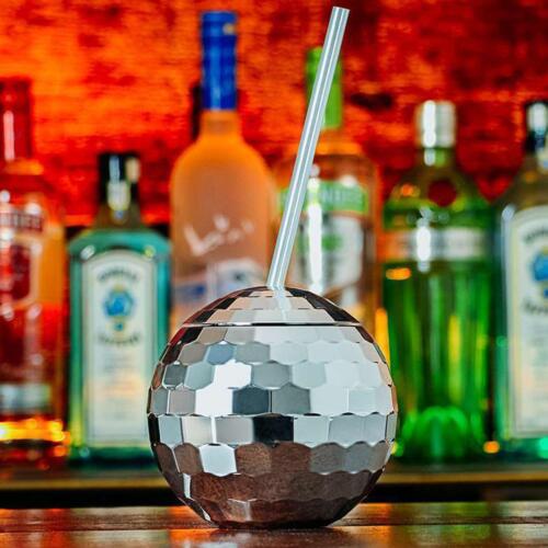 Disco Ball Cups Flash Ball Cocktail Cup with Lid and Party Straw 5Q8K Z4K4 - Picture 1 of 17