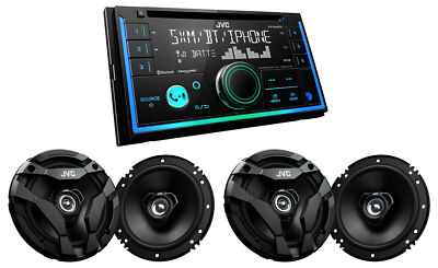 JVC KW-R940BTS 2-Din Bluetooth Car CD Receiver+(4) CS-DF620 300w 6.5'' Speakers