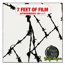 Hydrographic film Barbwire Fence hydro dipping 7' x 20" hydro dip