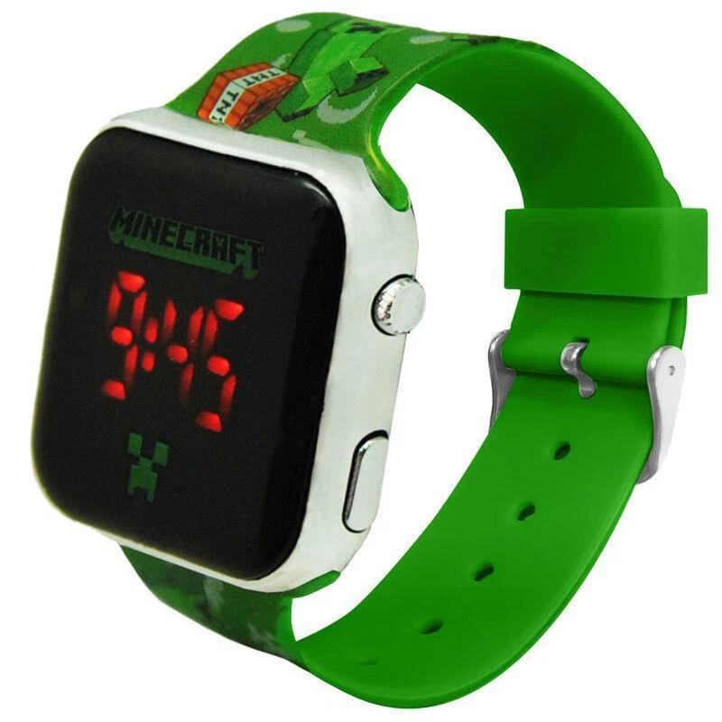Minecraft Children Kids Green Led Digital Watch Gift eBay