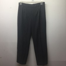 Liz Claiborne Lizsport Gray Pin Stripe Size 12P Michaela Straight Dress Pant