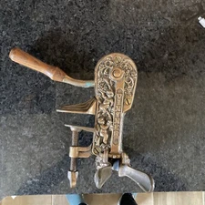 Vintage Countertop Wine Opener Vintner Cherubs with stand