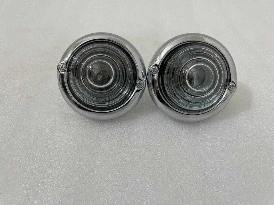 Luces de vidrio transparente indicador señal de giro de estacionamiento Willys CJ3b CJ3 CJ5 Ford Jeeps Foto 3 de 4