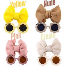 Children’s sunglasses and matching bows - Holiday Gift ready for Summer - Spring