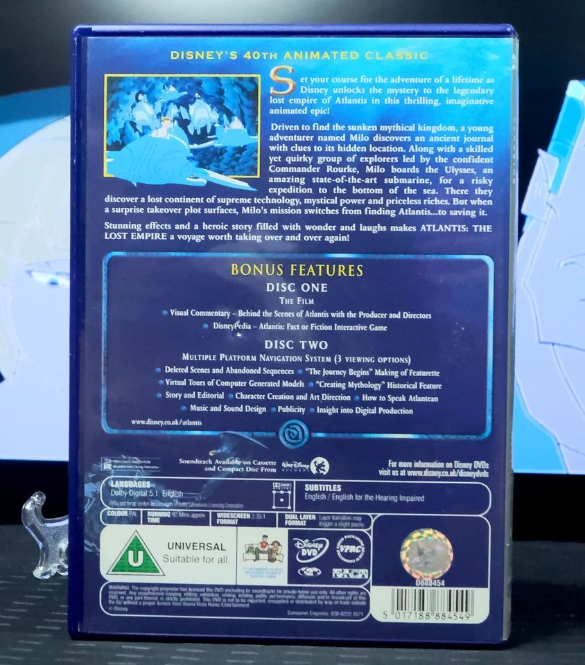 Atlantis 1+2 Animated DVD Movie Bundle Lost Empire Collectors Ed [R2/4][Tested] - Image 3 of 4