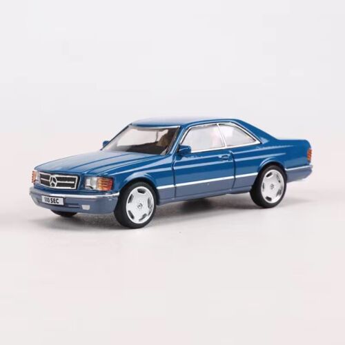 DCT 1:64 Skala Mercedes-Benz 500SEC Blau Diecast Auto Modell Spielzeug Sammlung - Picture 1 of 6