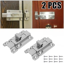 2PCS Stainless Steel Home Door Security Guard Latch Bolt Doors Lock For Doors
