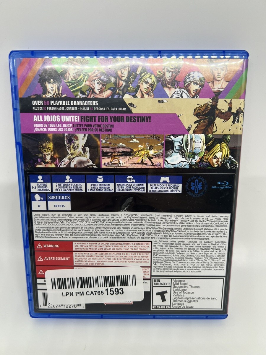 Jojo's Bizarre Adventure: All Star Battle - PS4, Neuf Sous Blister
