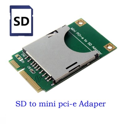 Mini PCI-E to SD SDHC TF MMC Memory Card Reader Adapter as SSD PA-MR04