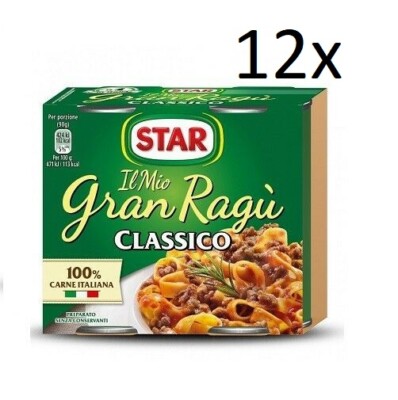 12x Il Mio Gran Ragù Star Classico tomatensauce 2x180g sauce Tomatensuppe