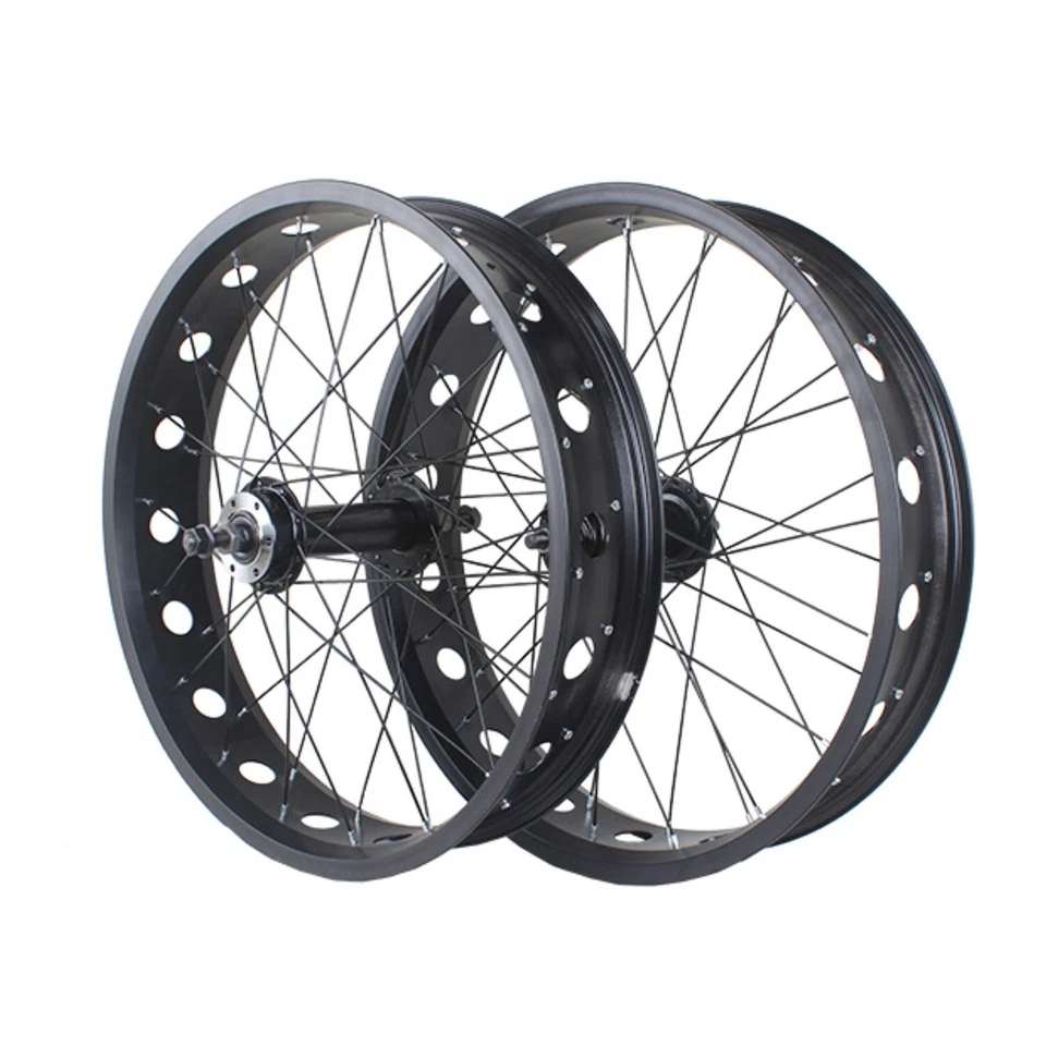 Fat Bike Wheel Rim 20 24 26x4.0 Tire Snowbike Super-wide Wheelset Bicycle Wheels - Image 4 of 4