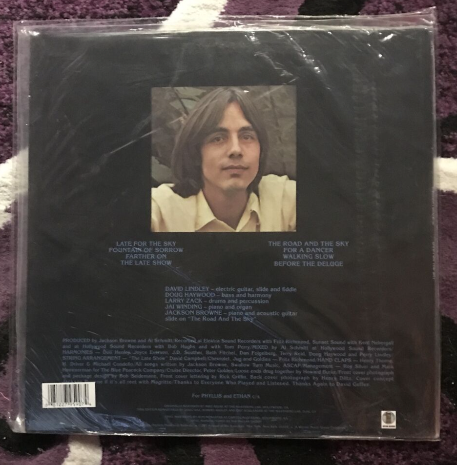 JACKSON BROWNE Late For The Sky 2017 Vinyl LP SEALED RR11017