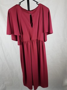 burgundy cape dress