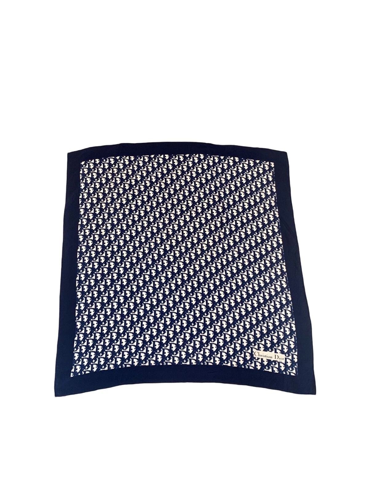Foulard vintage Christian Dior en soie monogramme