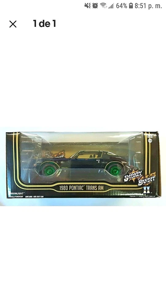 84031 Greenlight 1980 Pontiac Trans Am Smokey and The Bandit 2 Movie Car 1/24  - Image 2 of 3