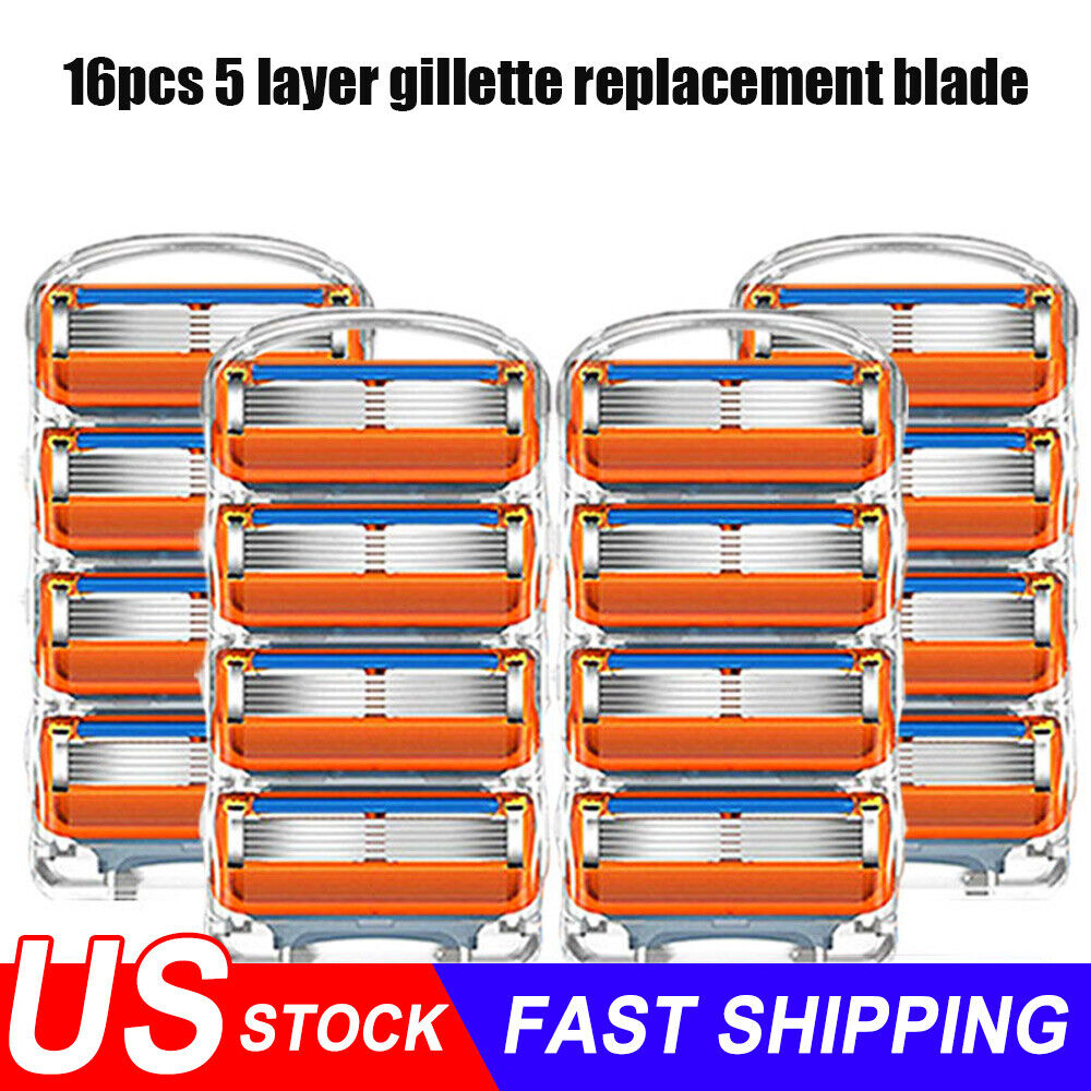 16pcs for Gillette Fusion 5Layer Men's Razor BladeS Refills Replacement Durable
