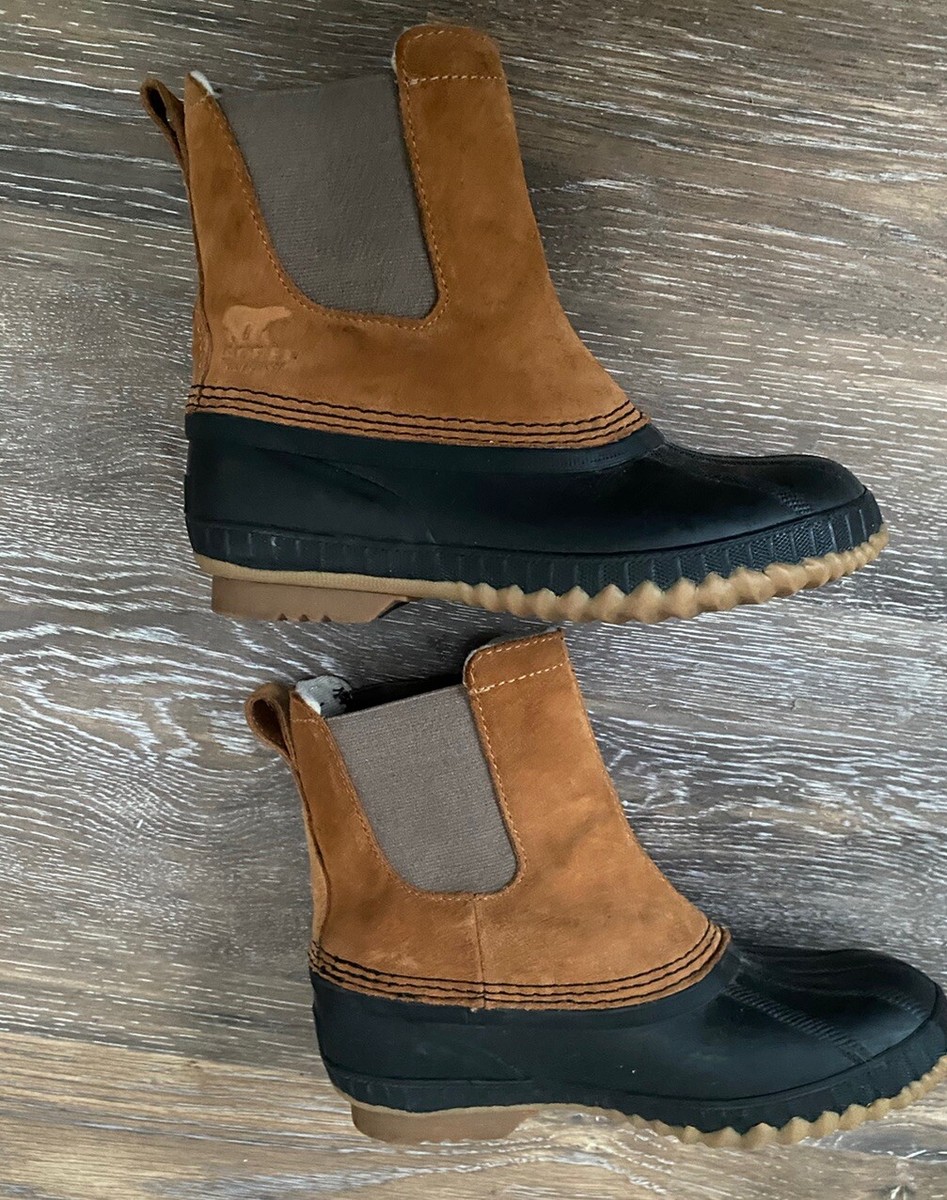 Sorel Cheyanne Duck Boots Size NY2674-286 Waterproof Brown Black FAST  SHIPPING
